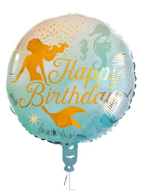 Produktbild von Happy Birthday Folienballon Meerjungfrau