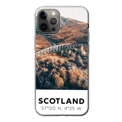 Produktbild von MuchoWow® Handyhülle Schutzhülle Hülle für iPhone 12 Pro Schottland - Herbst - Berge Silikon Softcase Handy Hülle - Abdeckung