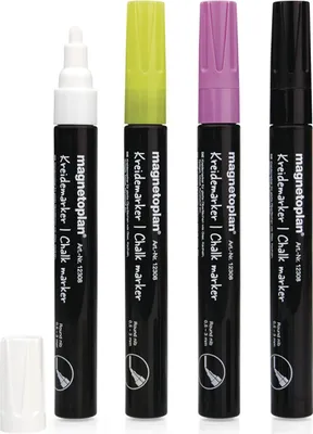 Zdjęcie produktu dla Magnetoplan 12308 Marker kredowy, 4 sztuki, różne kolory