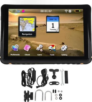 Produktbild von Motorrad -GPS -Navigator -Routenplanung 256 MB 16 g 7 Zoll Touchscreen Wasserbeständiges Navigationsgerät für Autowagen