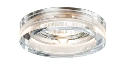 Immagine prodotto di Set da 3 faretti da incasso Paulmann in vetro rotondo, con LED GU10 da 6 W, bianco neutro, 450 lumen – equivalente a 3 lampade da 50 W