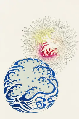 Produktbild von Poster 40x60cm Natur, Bijutsukai Japanisch Vintage für das Wohnzimmer