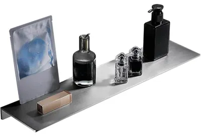 Image de Omgoods - Étagère de douche murale en acier inoxydable de 40 cm, avec fixation adhésive