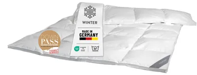 Produktbild von Daunendecke 135x200 cm 100 % Daunen Extra warme Winter Daunendecke Bettdecke Steppdecke Daunen SPESSARTTRAUM RUBIN