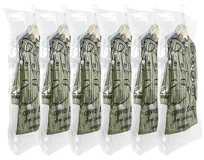 Obrázok produktu pre Sada 6 vakuových sáčkov na oblečenie so zapínaním na zips