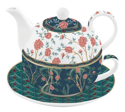 Produktbild von Teekanne PORZELLAN Kaffeekanne mit TASSE und UNTERTASSE 0,35 l
