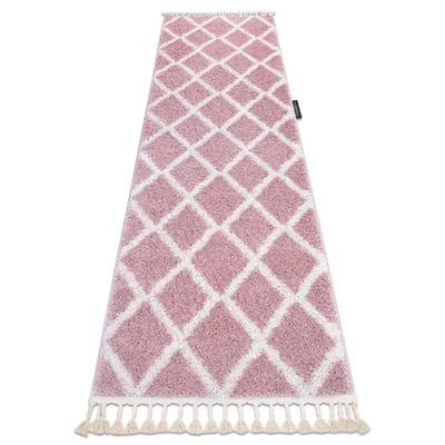 Image de Le tapis, le tapis de couloir BERBERE TROIK rose - pour la cuisine, l'antichambre, le couloir rose 80x300 cm
