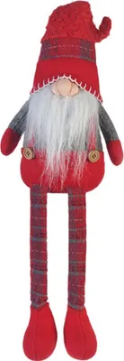 Immagine prodotto di Rebecca Mobili nano con gambe lunghe e morbide H 67 cm in tessuto, rosso e grigio