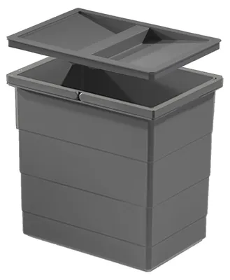 Produktbild von Hailo Inneneimer 1129959 mit Deckel dunkelgrau 18 Liter 2 Henkel