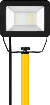 Zdjęcie produktu dla Reflektor budowlany LED Goobay 57844 ze statywem teleskopowym, 30 W, 2550 lm i neutralne białe światło (4000 K), odpowiedni do użytku wewnątrz i na zewnątrz (IP65)