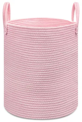 Productafbeelding van Gevlochten wasmand, 38x45 cm, roze, 51 liter