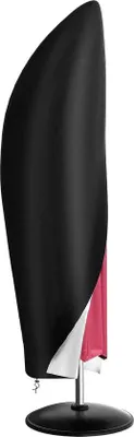 Produktbild von Unyqoos® Sonnenschirm-Schutzhülle XXL 265 cm für 2–4 m Hänge- & Marktschirme, wasserdichtes Oxford mit PolyurethanBeschichtung, wind- & schneefest, UV-beständig, inkl. 1 m Montage‑Stange