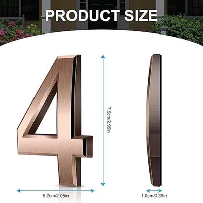 Produktbild von Hausnummer 7 x 4 x 1 cm;