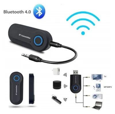 Obrázek produktu pro Bluetooth vysílač, bezdrátový Bluetooth adaptér s 3,5mm jackem, AUX + USB kabel pro sluchátka a TV