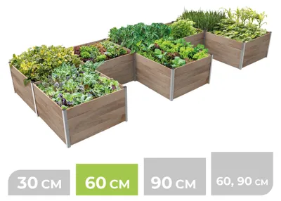 Produktbild von BioGreen 8m² Hochbeet ErnteMAXX E-Form in 3 Höhen und Größen verfügbar