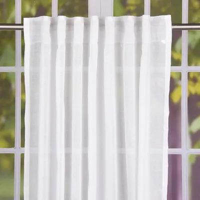 Produktbild von Schal Fertiggardine mit Schlaufenband Leinenoptik wollweiß 145x245cm