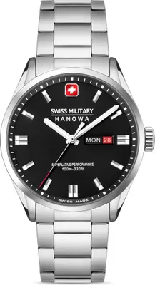 Produktbild von SWISS MILITARY HANOWA Herrenuhr Quarzuhr silber / schwarz onesize Herren 43 SMWGH0001601, SMWGH0001602, SMWGH0001603, SMWGH0001610