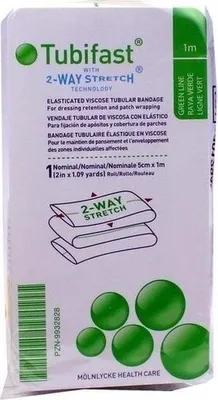 Immagine prodotto di TUBIFAST elasticizzato in due direzioni 5 cm x 1 m verde