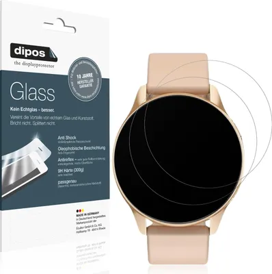 Produktbild von 2x Schutzfolie für AngLink 1.69 Zoll Smartwatch matt - Anti-Shock 9H Folie dipos Glass Kunststoffglas