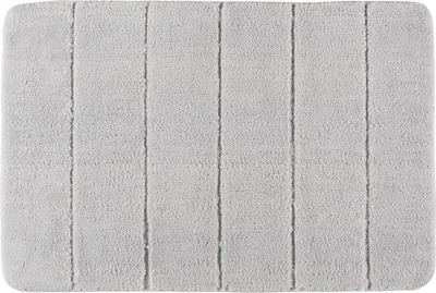 Produktbild von WENKO Bad Teppich STEPS Light Grey 60 x 90 cm Bade Matte Vorlage Badezimmer