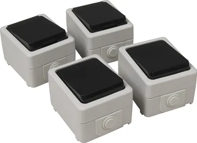 Produktbild von 4-teiliges Feuchtraum-Set McPower "Taff Flur", grau, IP44