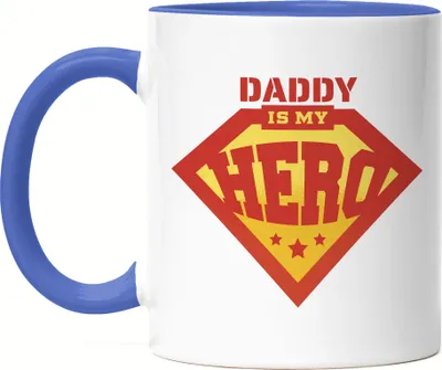 Produktbild von Daddy Is My Hero Tasse Blau Vatertag Geschenkidee Bester Papa Superhelden Vater