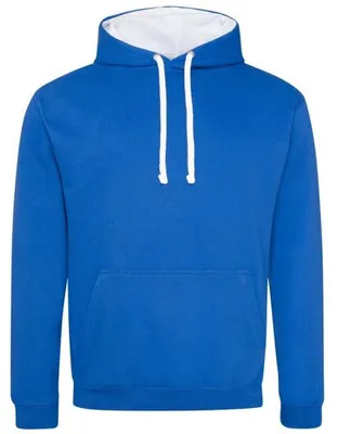 Produktbild von Awdis - "Varsity" Kapuzenpullover für Herren/Damen Uni LT2871 (XL) (Königsblau/Arktisch Weiß)