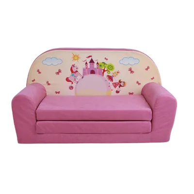 Produktbild von Kindersofa "MINI" zum Aufklappen Pink Castle W386 09 FORTISLINE