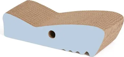 Obrázok produktu pre Škrabadlo Catit Zoo Scratcher, žralok, rebrovaná škrabacia doska v tvare zvieratka cca 44 x 18 x 12 cm sivá, hnedá lepenka