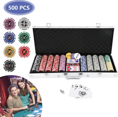 Immagine prodotto di Yakimz Poker Chips Altri Giochi Set Cash Game 500 Chips Argento Poker Set Poker Case Table Top