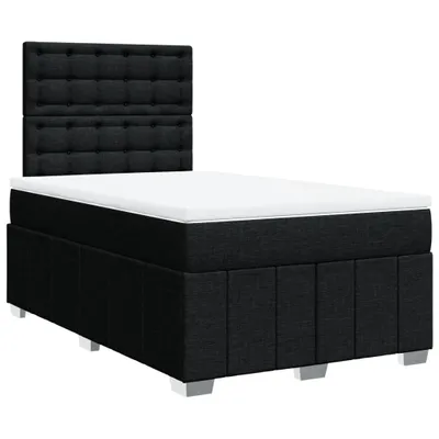 Produktbild von Boxspringbett mit Matratze Schwarz 120x200 cm Stoff