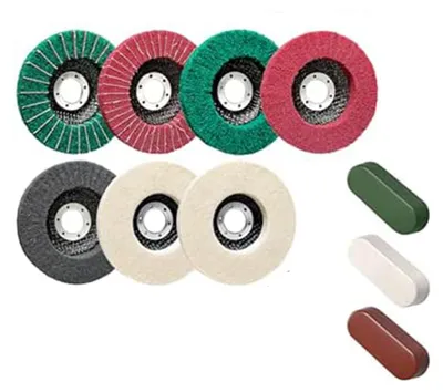 Schleif- und Polierscheiben-Set 115 mm, 10-teilig