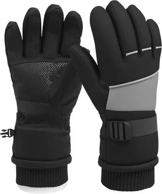 Imagen del producto de Guantes de invierno impermeables para mujer y hombre, con pantalla táctil, ideales para esquí, ciclismo, correr y senderismo