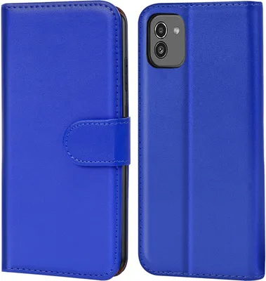Produktbild von Conie Klapp Tasche für Samsung Galaxy A03 Kartenfach Rundumschutz Hülle in Blau