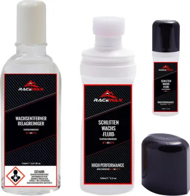 Immagine prodotto di RaceWax cera liquida per slitte Speed Wax detergente decerante per slittini