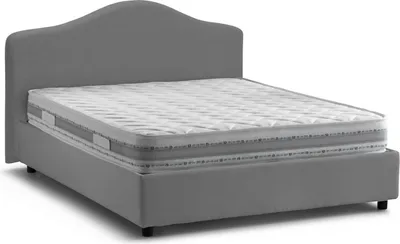 Produktbild von Doppelbett Djoci, Containerbett mit Stoffbespannung, 100%  Italy, Frontöffnung, inklusive Matratze Cm 160x200, Grau
