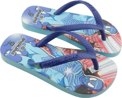 Produktbild von BRASILERAS Kinder Zehensandalen rutschfester bequem schuhe strand/schwimmbad/stadt blau 33/34 EU - UBP21IRN
