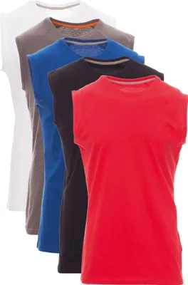 Produktbild von Mivaro Herren Tank Top 5er Pack aus Baumwolle in Schwarz/Weiß/Rot/Anthrazit/Blau - ärmelloses Shirt im Multipack, Rundhals-Ausschnitt, Regular Fit, Größen S bis XXL