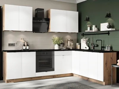 Productafbeelding van Keuken ELLEN 2, handgemaakt eikenhout / wit Alaska