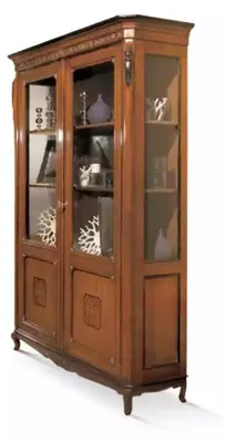 Obrázek produktu pro Luxus Schrank Holz Möbel Vitrine Regal Design Klassische Glasschrank