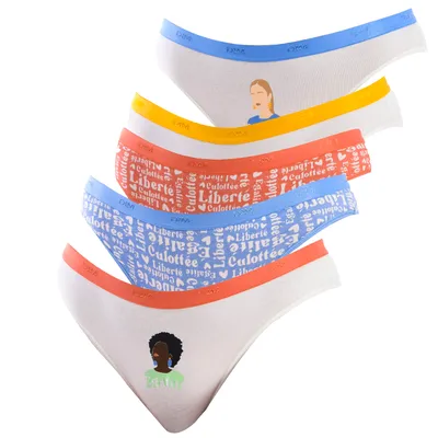 Produktbild von DIM 5er-Pack Baumwoll-Stretch-Komforthöschen D4C17, einfaches und bequemes Design für Damen