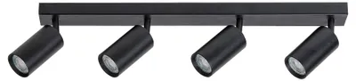 Produktbild von Rabalux 2086 Deckenstrahler 4 Spots Solo, GU10, schwarz, rund, Minimal, ø55mm
