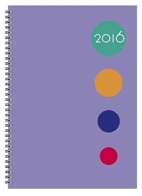 Produktbild von Taschenkalender 2016 Rainbow, Größe S, violett, mit Wochenübersicht auf Doppelseite