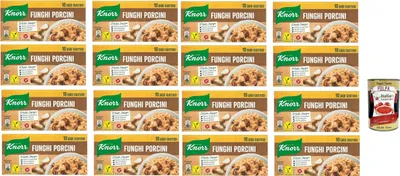 Produktbild von Knorr Dado Funghi Porcini, Brühwürfel Brühe, 16 Packung mit 10 Steinpilzewürfel + Italian Gourmet polpa 400g