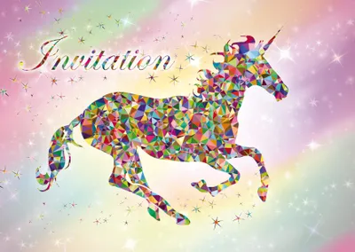 10 Einladungskarten Einhorn Regenbogen Mädchen Geburtstag