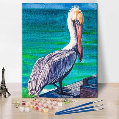 Obrázok produktu pre Súprava na maľovanie po číslach s akrylovými farbami 40x50 cm Pelikan