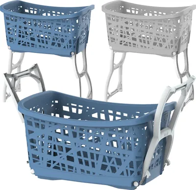 Obrázek produktu pro Bama 70165, Úložný koš, Modrá, Bílá, Obdélníkový, Jednobarevný, Venkovní, 44 l
