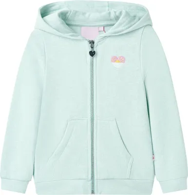 Produktbild von CLORIS Kinder-Kapuzenpullover mit Reißverschluss Helles Minzgrün 92 - Langarmshirts LL0000255798