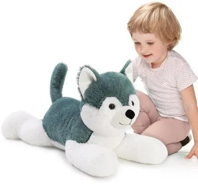 Produktbild von Azomor® Weicher und Großer Husky Plüschhund von 72 cm für Kinder und Babys