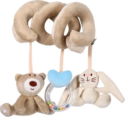Immagine prodotto di 1Pc neonato attività a spirale culla letto passeggino Animanl coniglio orso appeso sonaglio giocattolo caldo